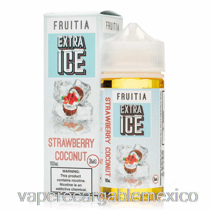 Vape Recargable Fresa Coco - Extra Hielo - Fruitia - 100ml 0mg